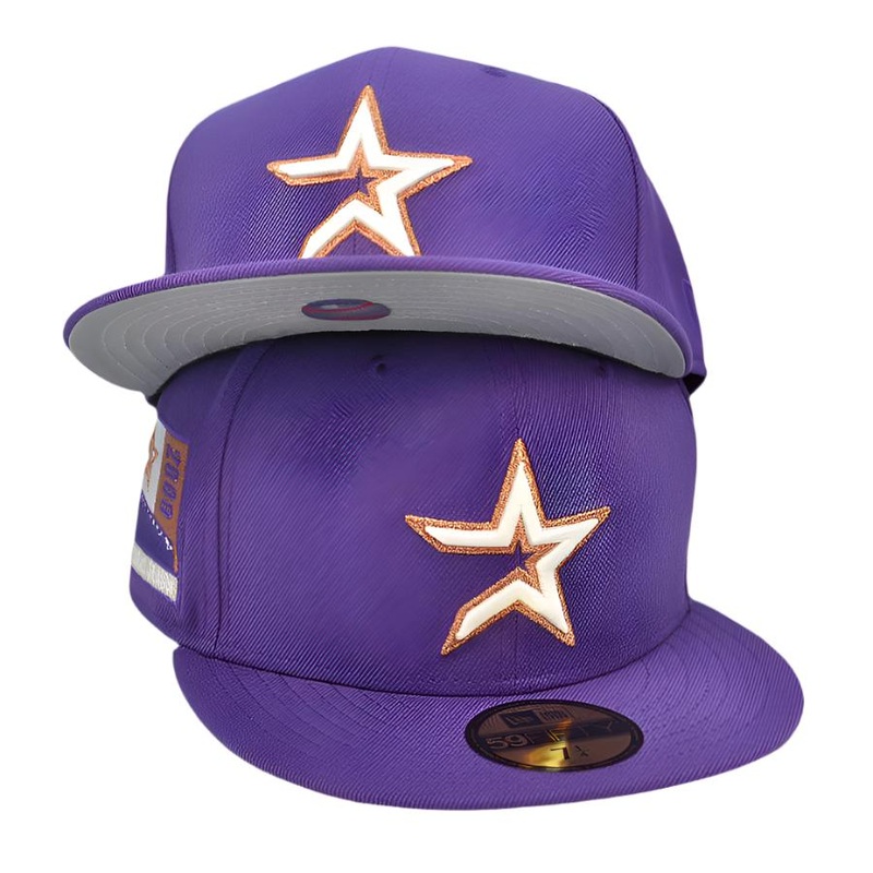 Houston Astros 2000 INAUGURAL SEASON Exclusive New Era 59Fifty Fitted Hat – Purple 6 7/8