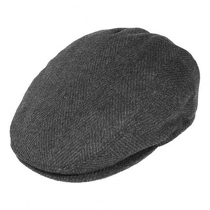 Jaxon & James Herringbone Flat Cap Charcoal Wholesale Pack Prepack