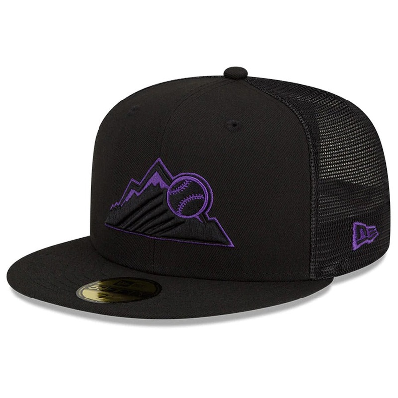 New Era Colorado Rockies Black 2022 Batting Practice 59FIFTY Fitted Hat