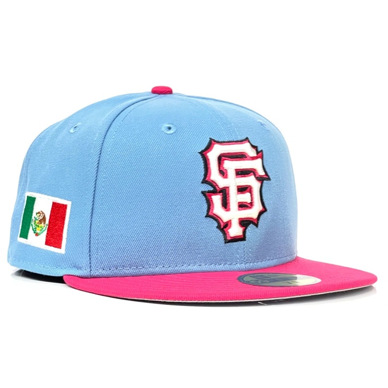 New Era San Francisco Giants Mexican Flag Baby Blue/Hot Pink 59FIFTY Fitted Hat
