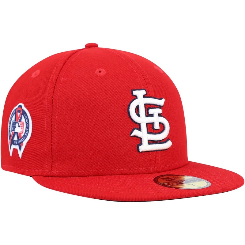 New Era St. Louis Cardinals Red 9/11 Memorial Side Patch 59FIFTY Fitted Hat