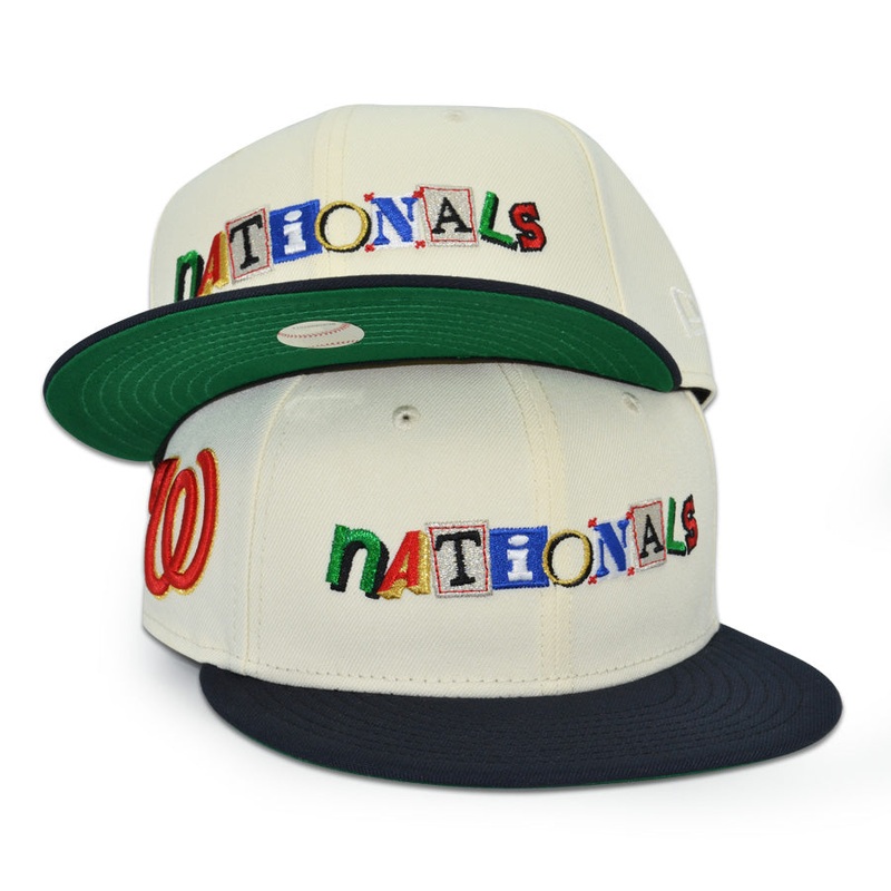 Washington Nationals “RANSOM NOTES” Exclusive New Era 59Fifty Fitted Hat – Chrome/Black 6 7/8