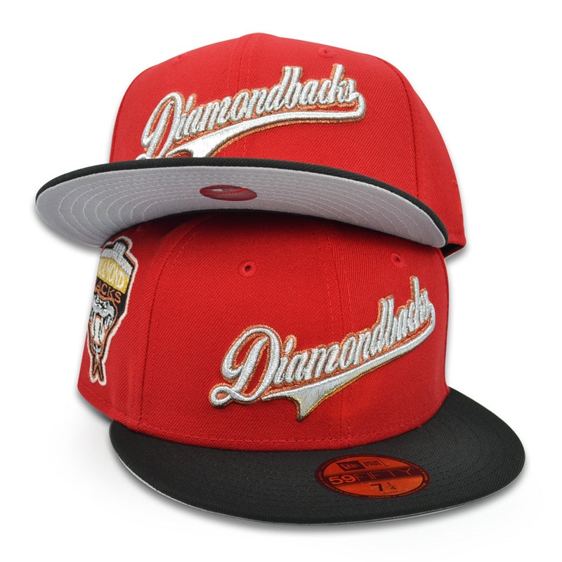 Arizona Diamondbacks 1998 INAUGURATION Exclusive New Era 59Fifty Fitted Hat – Red/Black 6 7/8