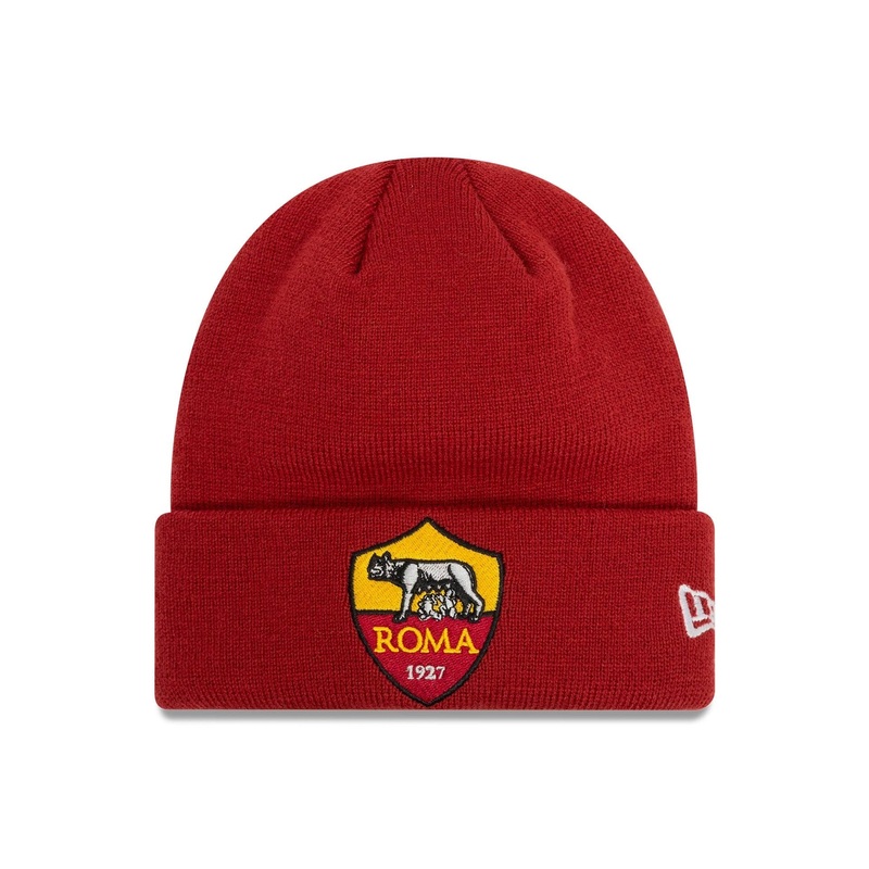 AS Roma Kids Core Dark Red Cuff Knit Beanie Hat Child