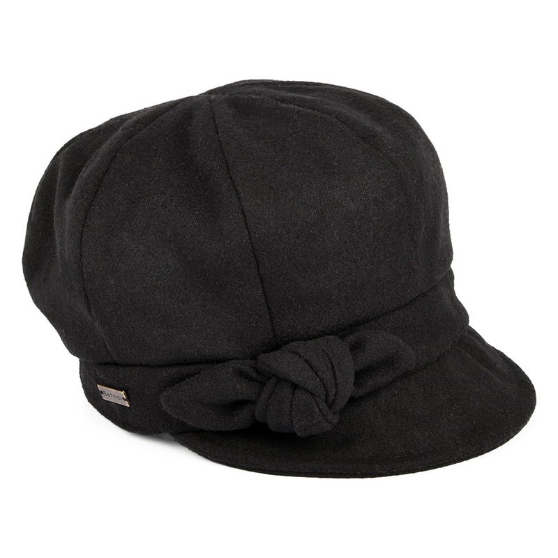 Betmar Hats Adele Baker Boy Cap – Black 1-Size