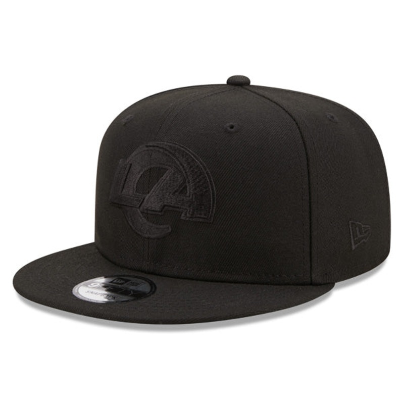 Los Angeles Rams New Era BLACK OUT 9Fifty Snapback NFL Hat – Black