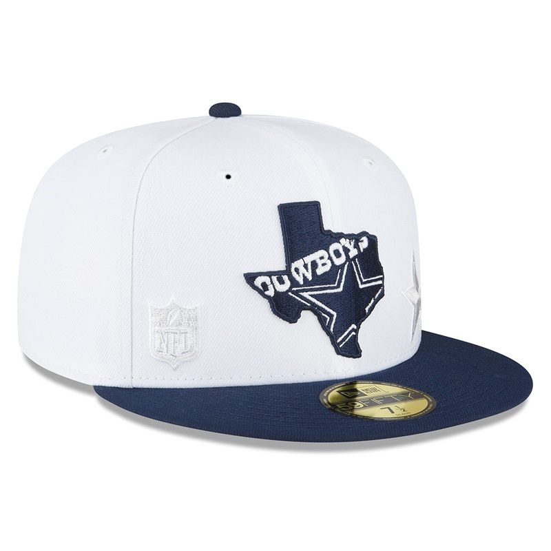 New Era Dallas Cowboys White State 2023 59FIFTY Fitted Hat