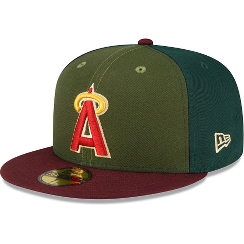 New Era Just Caps Dark Green Los Angeles Angels 2023 59FIFTY Fitted Hat