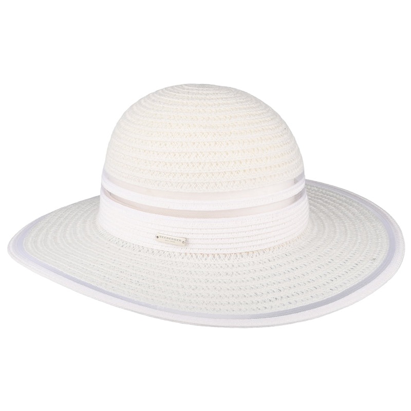 Seeberger Hats Floppy Sun Hat – White 1-Size