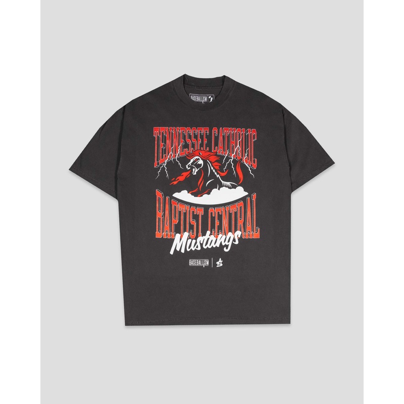 Tennessee Catholic Baptist Central Relaxed Fit T-Shirt (Carbon) – Baseballism x Austin Schultz Small