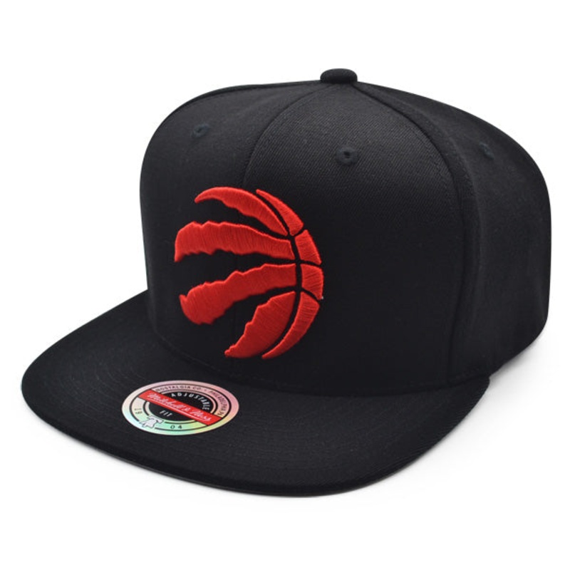 Toronto Raptors Mitchell & Ness DOWNTIME REDLINE Stretch Snapback Hat – Black/Red