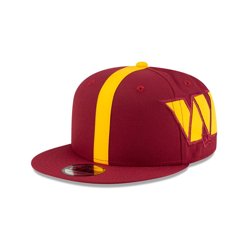 Washington Commanders New Era HELMET 9Fifty Snapback Hat – Burgundy/Yellow