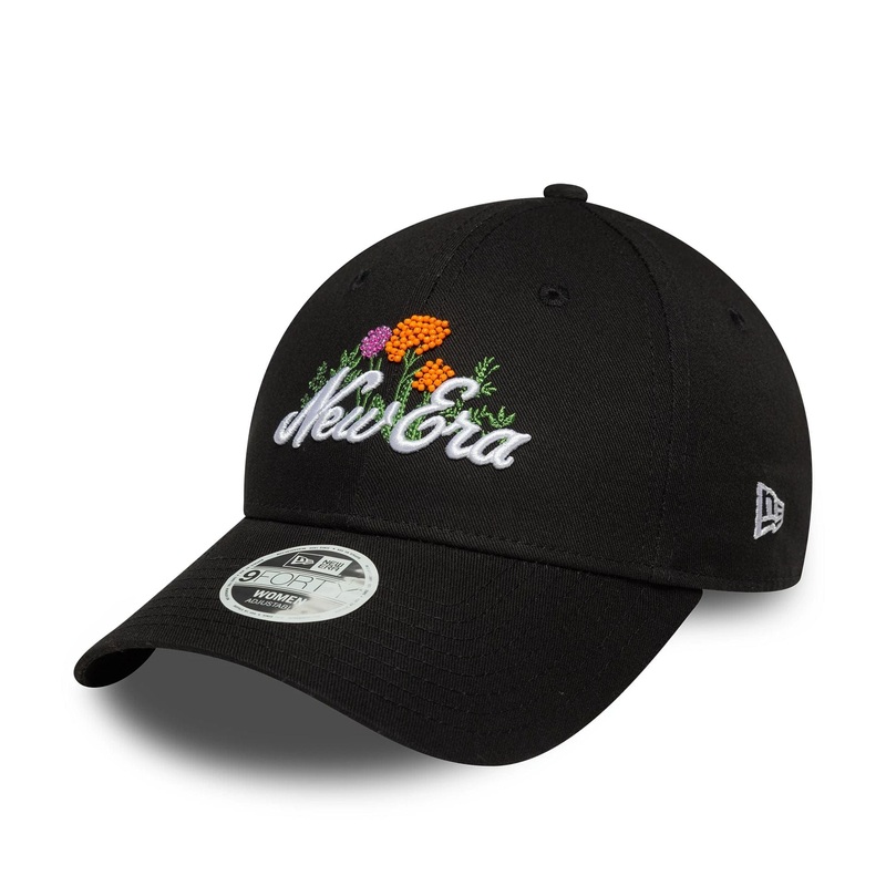 Womens New Era Beaded Black 9FORTY Adjustable Cap OSFM