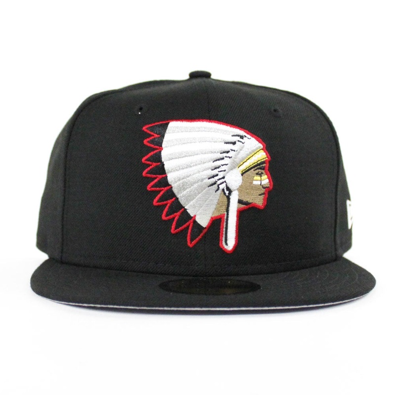 Chiefs New Era 59Fifty Fitted Hats (Black Red Out Line Gray Under Brim) 7
