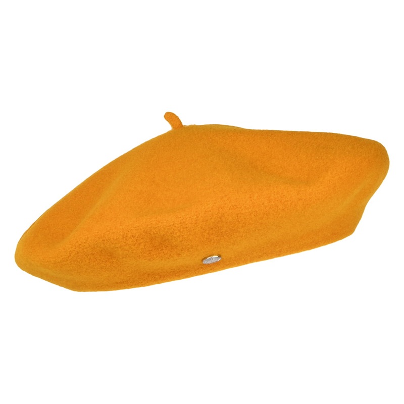 Hritage par Laulhre Hats Authentique Merino Wool Beret – Mustard 1-Size