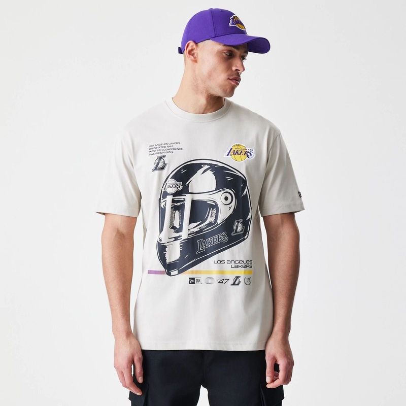 LA Lakers Modern Driver Light Beige T-Shirt S