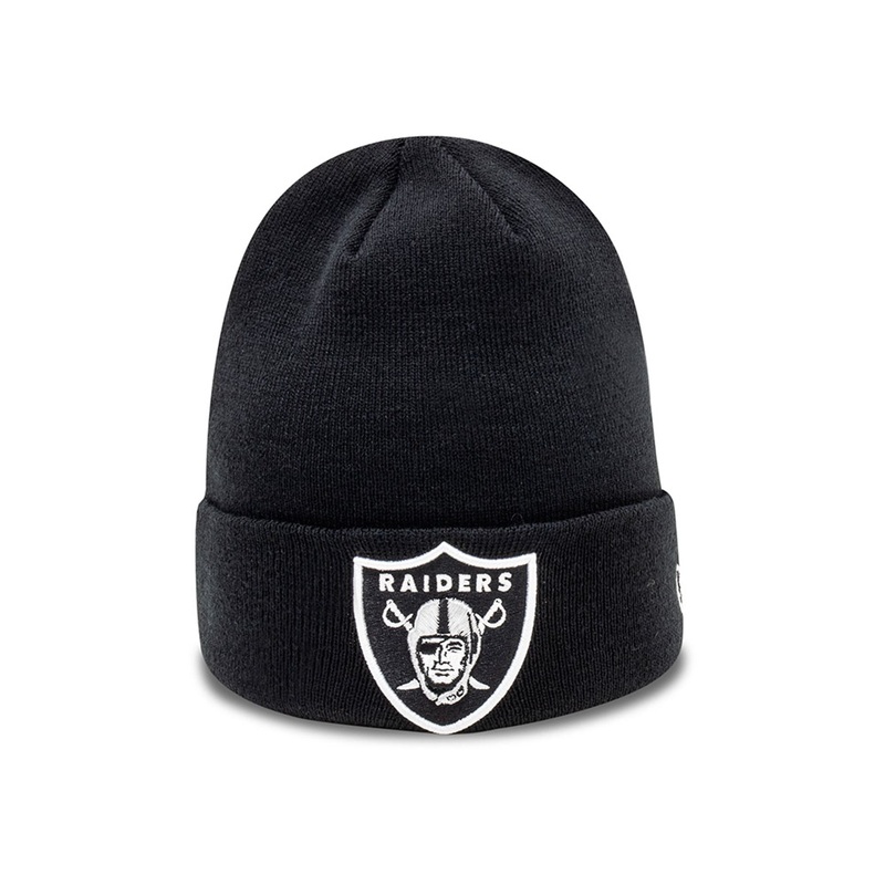 Las Vegas Raiders Essential Black Cuff Beanie Hat OSFM