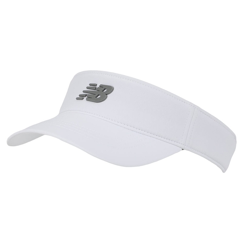New Balance Hats Womens Performance Sun Visor – White Adjustable