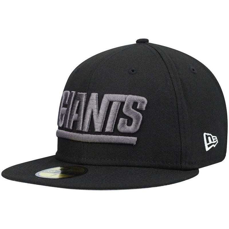 New Era Black New York Giants Super Bowl Patch 59FIFTY Fitted Hat