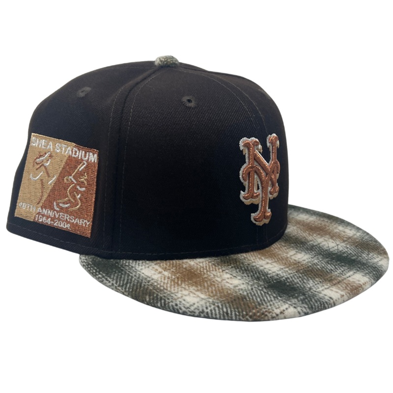 New Era New York Mets Shea Stadium Flannel Plaid Visor 59FIFTY Fitted Hat