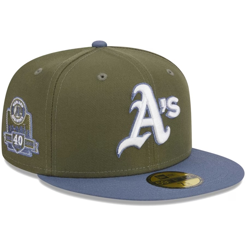 New Era Oakland Athletics Olive/Blue 2023 59FIFTY Fitted Hat