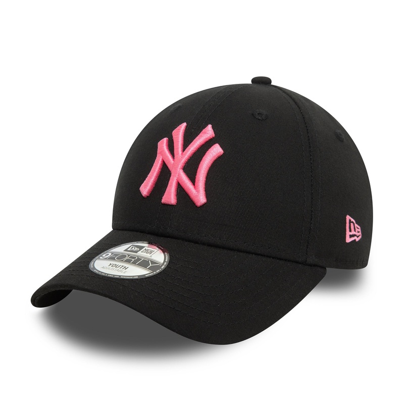 New York Yankees 9FORTY Kids Neon Black/Pink Cap NE-CHILD