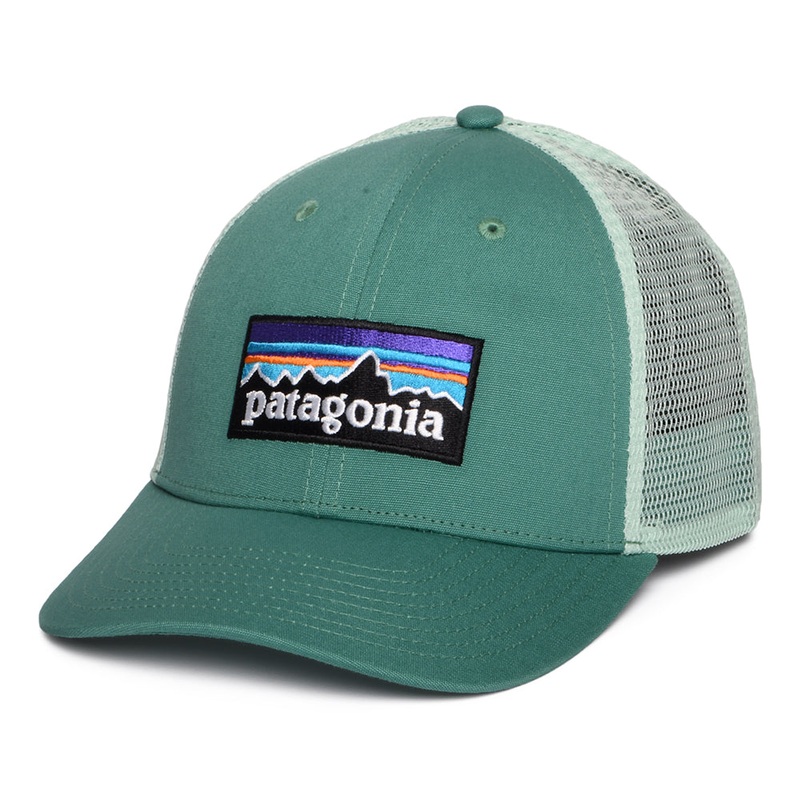 Patagonia Hats P-6 Logo Organic Cotton LoPro Trucker Cap – Sea Green Adjustable