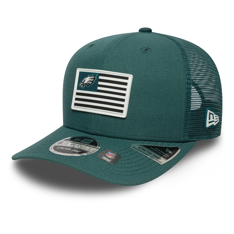 Philadelphia Eagles 9SEVENTY Poly Rubber Patch Green Trucker Cap One Size