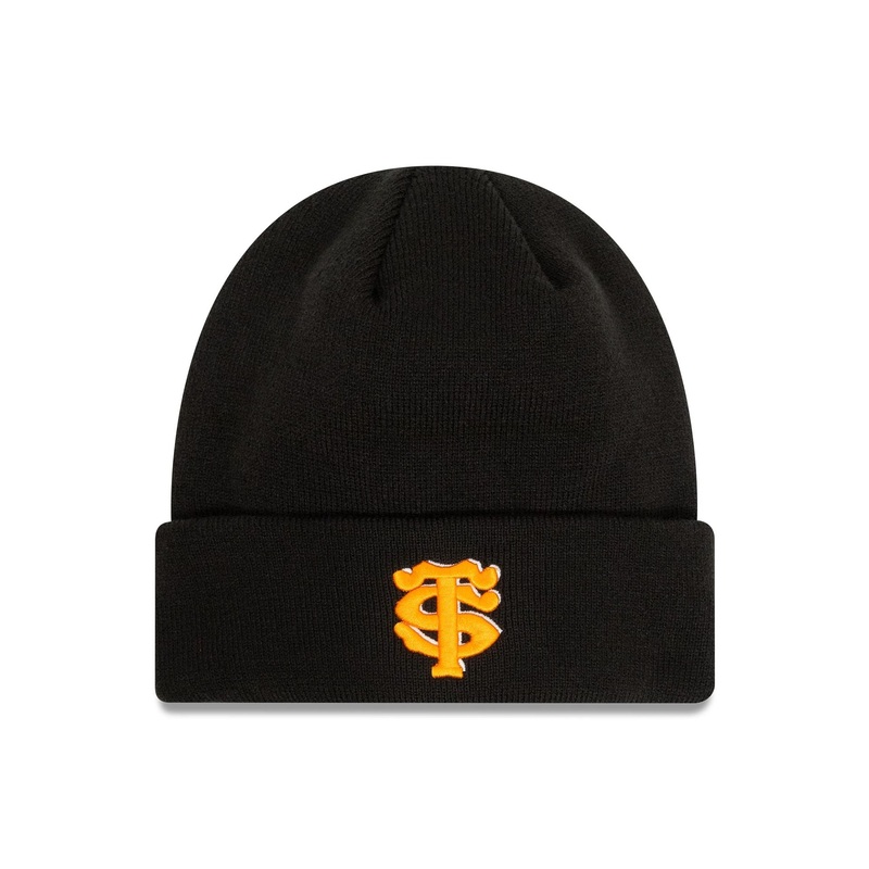 Stade Toulousain Black Cuff Knit Beanie Hat OSFM