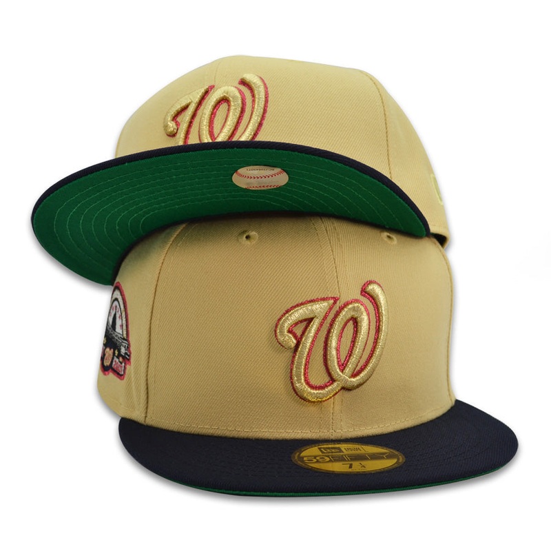 Washington Nationals 45 Years RFK Exclusive New Era 59Fifty Fitted Hat – Vegas Gold/Navy 6 7/8