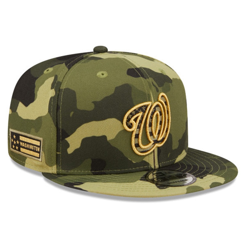 Washington Nationals New Era 2022 Armed Forces Day 9FIFTY Snapback Adjustable Hat – Camo