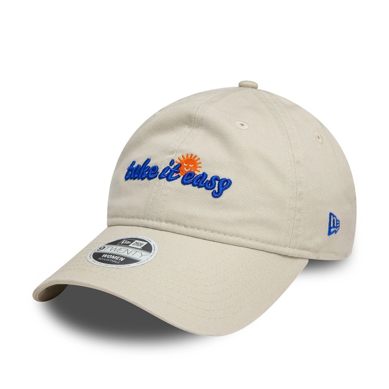 Womens New Era Phrase Cream 9TWENTY Adjustable Cap OSFM