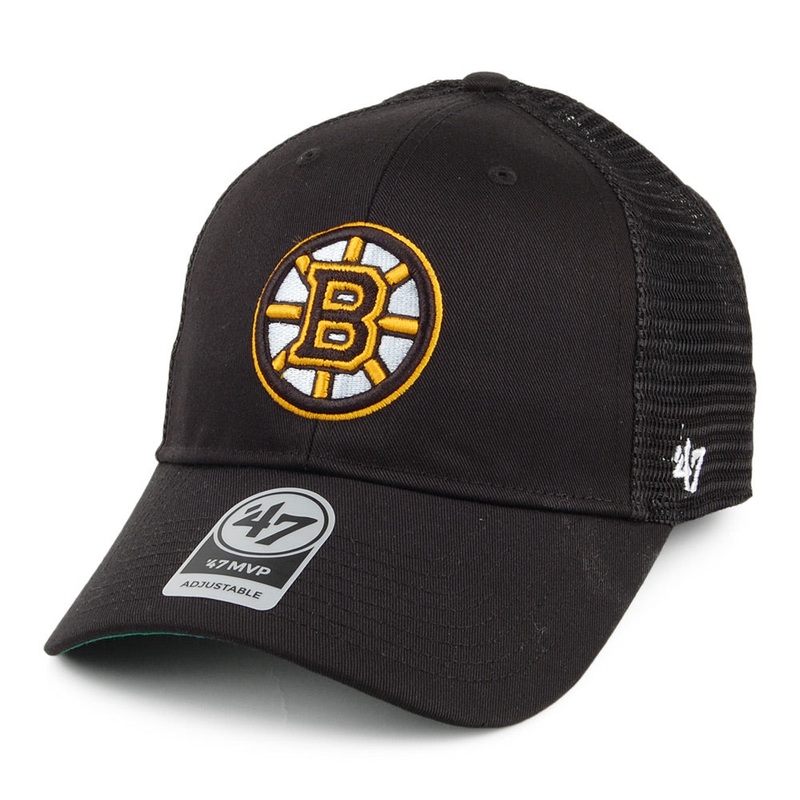 47 Brand Boston Bruins Trucker Cap – NHL Branson MVP – Black Adjustable