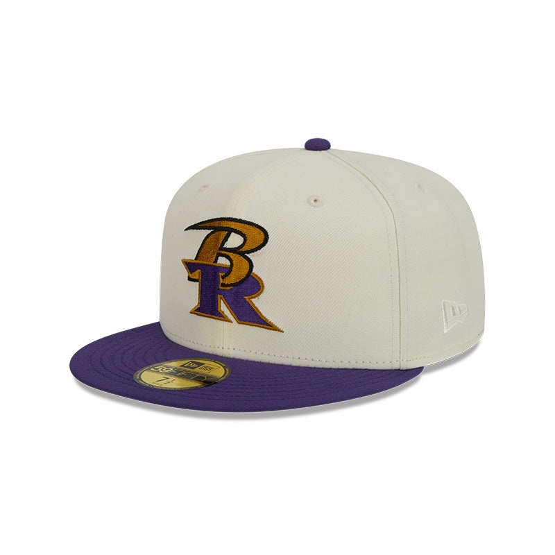 Baltimore Ravens New Era CITY ORIGINALS 59Fifty Fitted Hat – Chrome/Purple 6 7/8