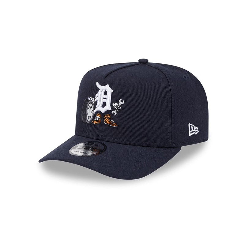 Detroit Tigers New Era CARTOON SERIES A-Frame 9Fifty Snapback MLB Hat -Navy