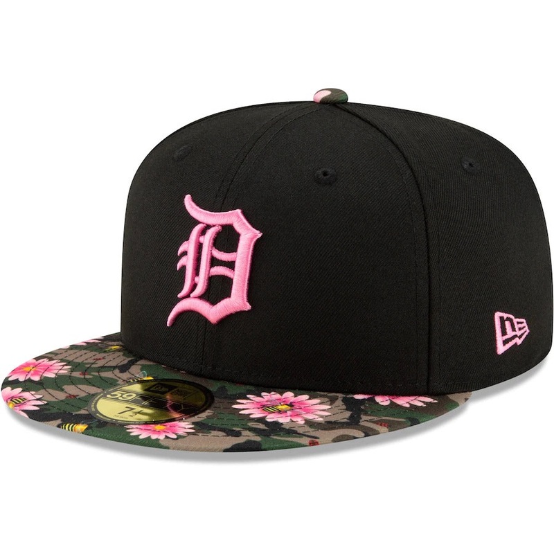 New Era Black Detroit Tigers Floral Morning 59FIFTY Fitted Hat