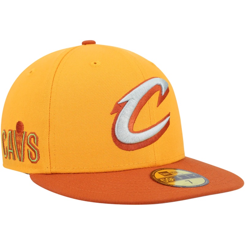 New Era Cleveland Cavaliers Gold/Rust 2022 59FIFTY Fitted Hat