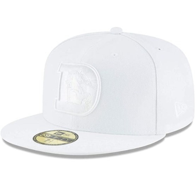 New Era Denver Broncos White on White 59FIFTY Fitted Hat