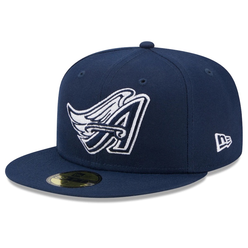 New Era Los Angeles Angels Navy Oceanside Green Undervisor 59FIFTY Fitted Hat