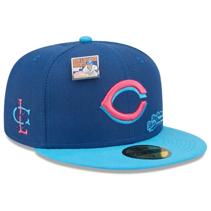 New Era MLB x Big League Chew  Cincinnati Reds Big Rally Blue Raspberry Flavor Pack 59FIFTY Fitted Hat