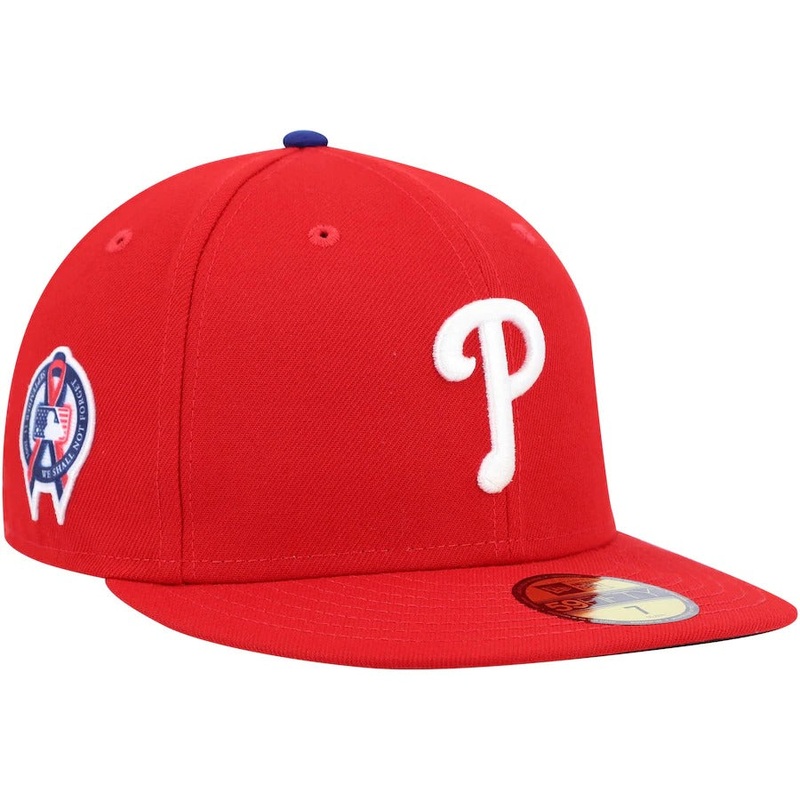 New Era Philadelphia Phillies Red 9/11 Memorial Side Patch 59FIFTY Fitted Hat