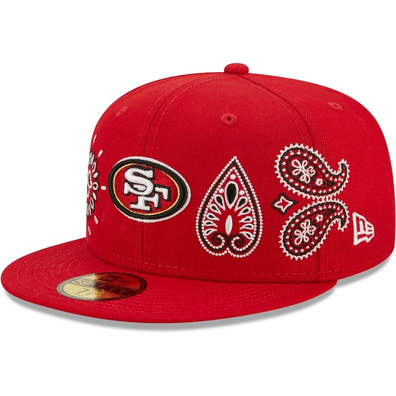 New Era San Francisco 49ers Scarlet Bandana 59FIFTY Fitted Hat
