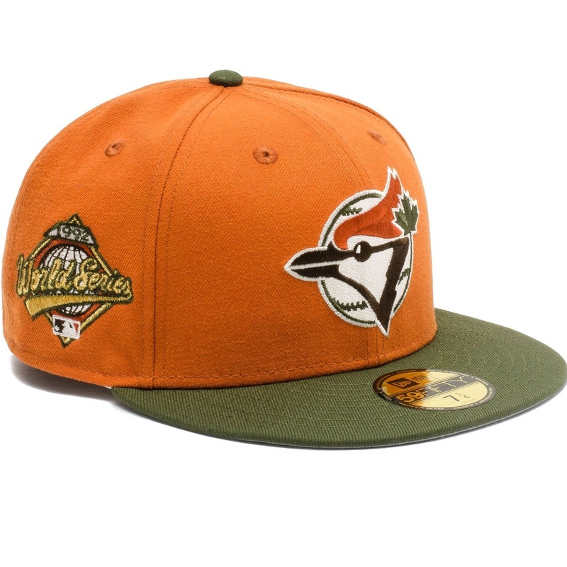 New Era Toronto Blue Jays 1992 World Series Patch Oompa Rifle Green 59FIFTY Fitted Hat