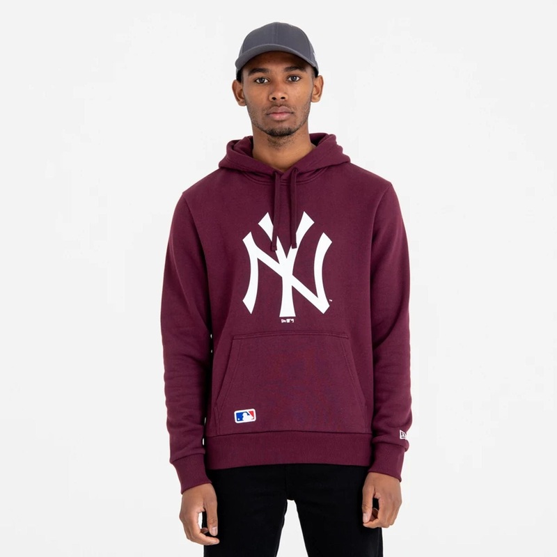 New York Yankees MLB Regular Dark Purple Pullover Hoodie XS