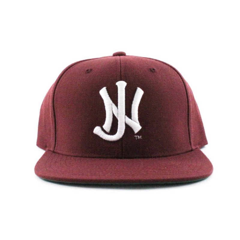 Old School NJ Snapback Hats (Maroon Green Under Brim) One Size