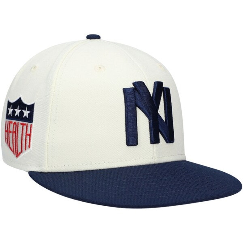 Rings & Crwns  New York Black Yankees Team Fitted Hat – Cream/Navy