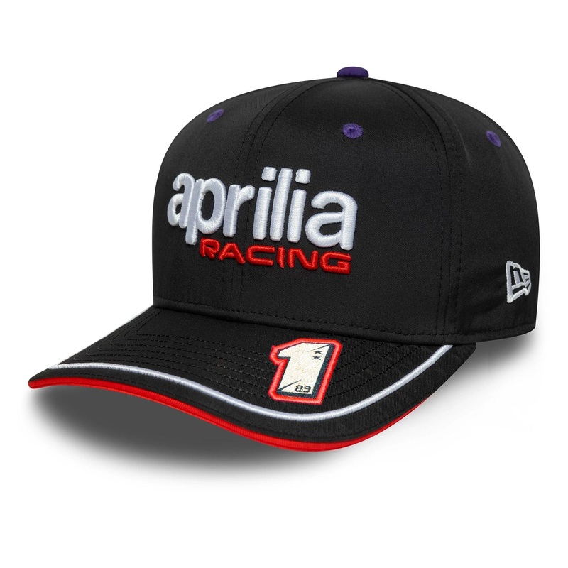 Aprilia Racing Replica Jorge Martin Black 9SEVENTY Stretch Snap Adjustable Cap OSFM