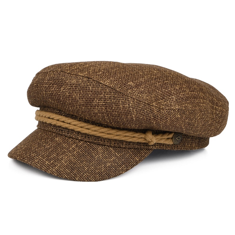 Brixton Hats Straw Fiddler Cap – Light Brown Small-56cm