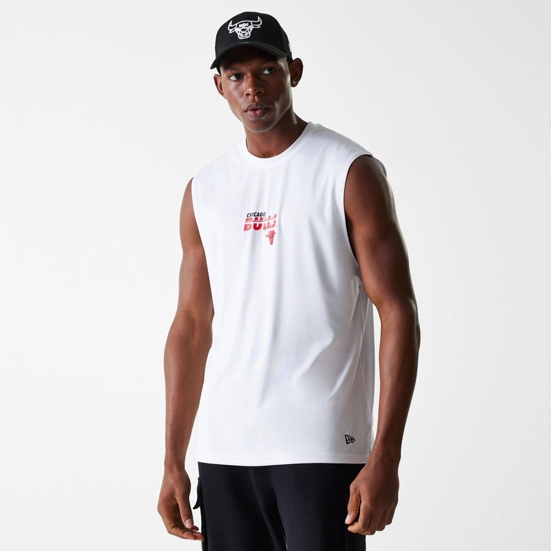 Chicago Bulls NBA Essentials White Sleeveless T-Shirt XS