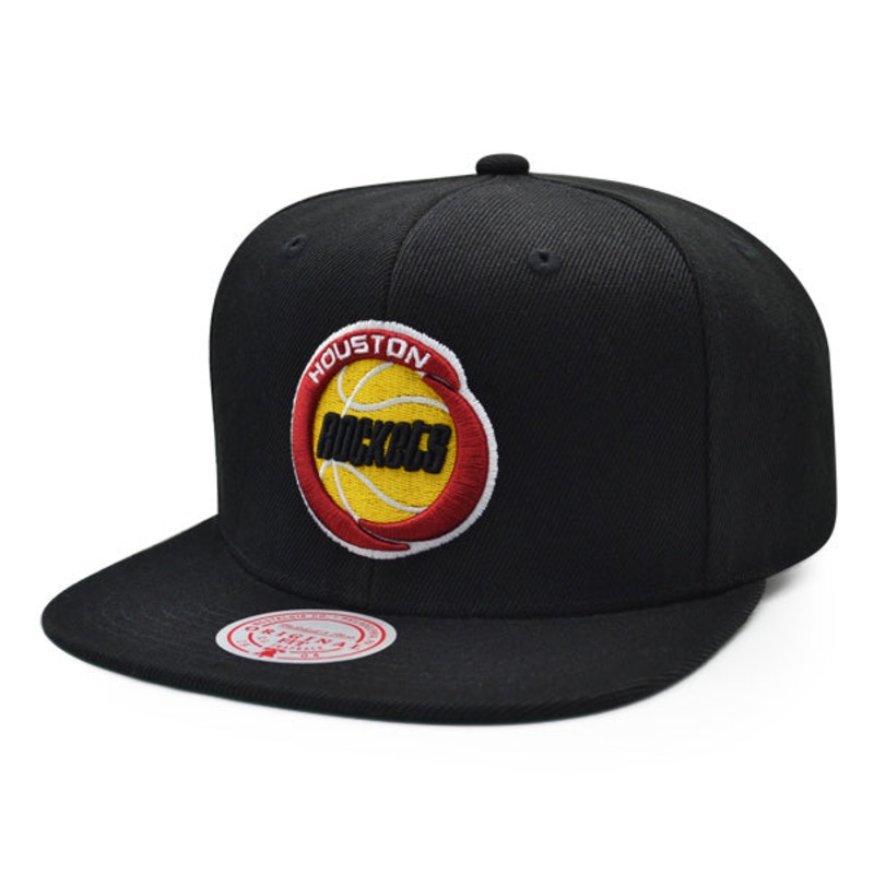 Houston Rockets Mitchell & Ness CLASSIC B-BALL Snapback Hat – Black/Yellow